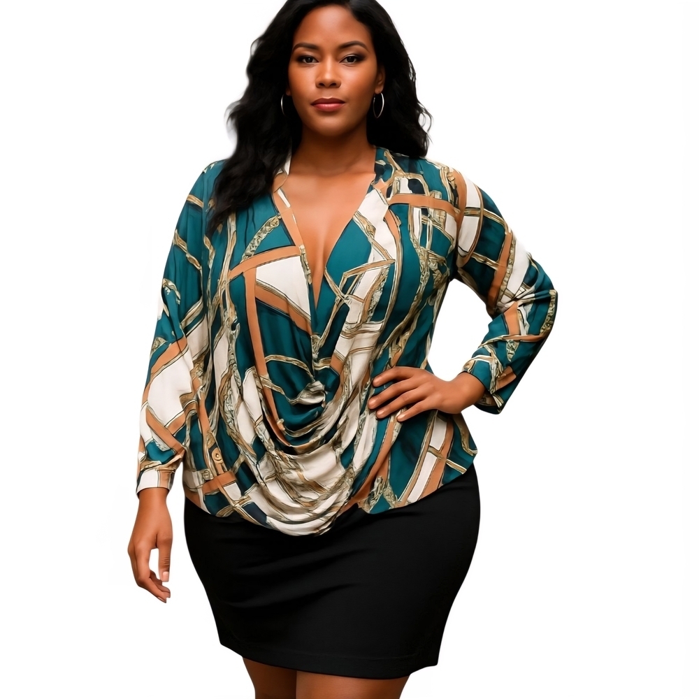 Fashion Nova Multicolor Patterned Top